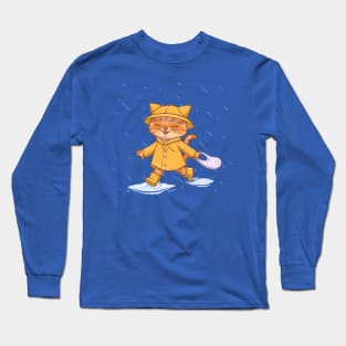 Rain Kitty Long Sleeve T-Shirt